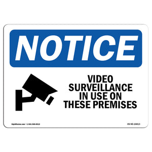 NOTICE Video Surveillance In Use On These Premises