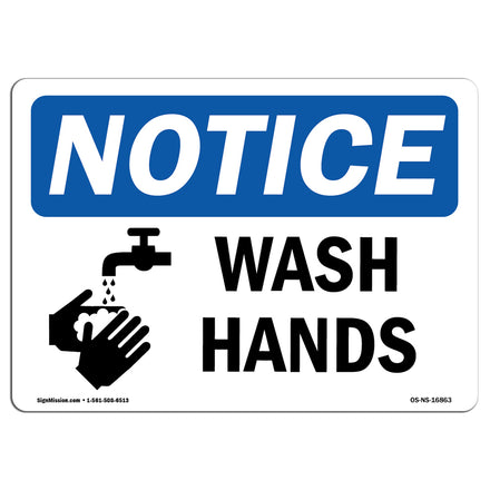 NOTICE Wash Hands