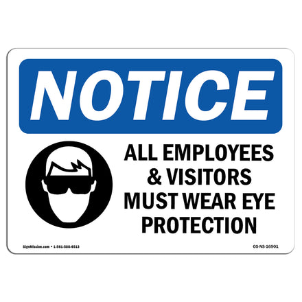 NOTICE Wear Eye Protection