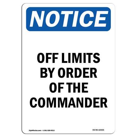 Off Limits By Order Of The Commander