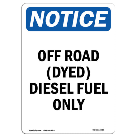 Off Road (Dyed) Diesel Fuel Only