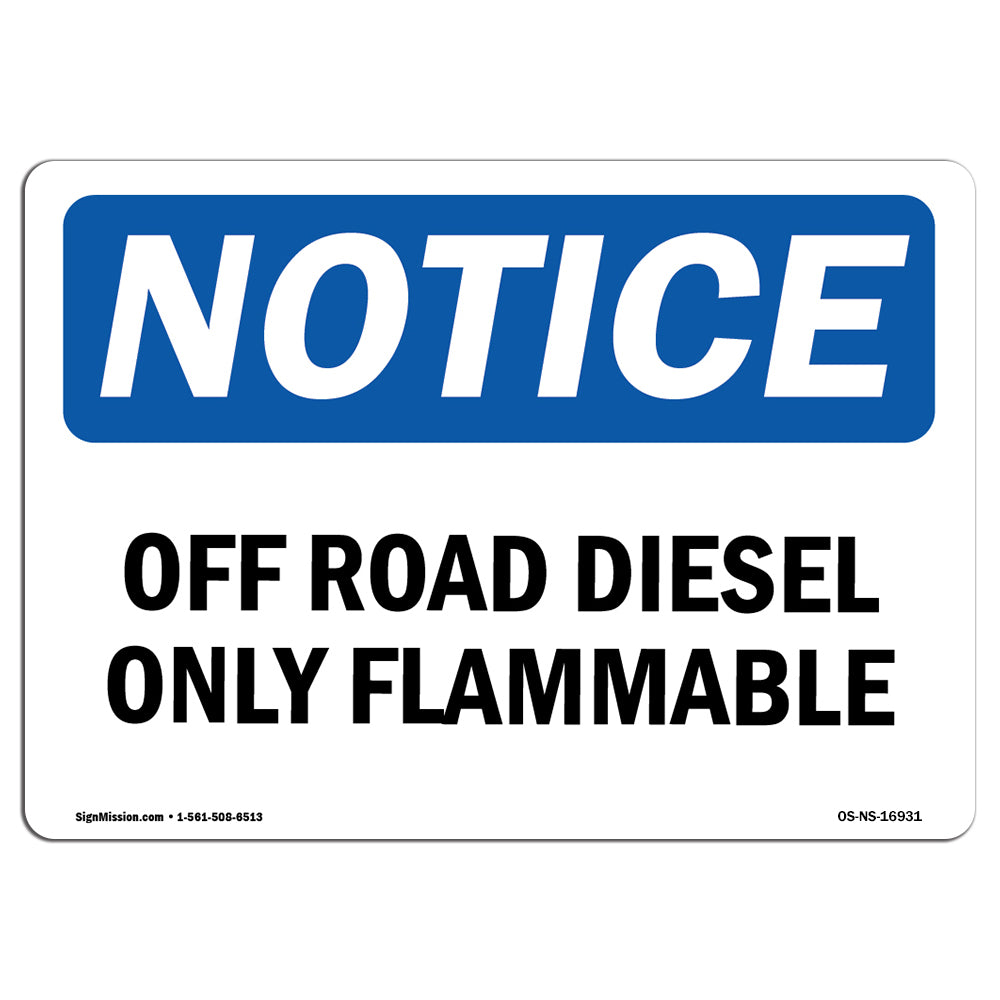 Off Road Diesel Only Flammable