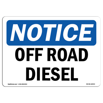 Off Road Diesel Sign