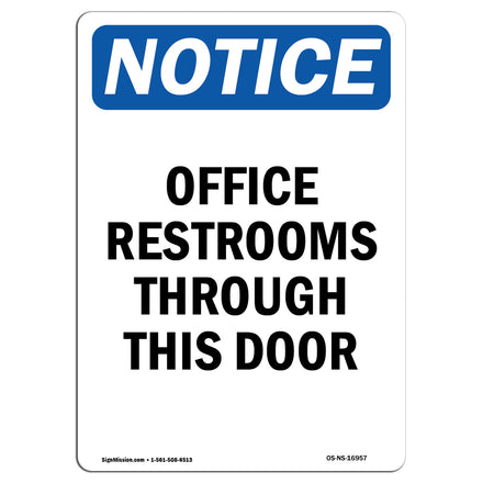 Offices Restrooms Through This Door