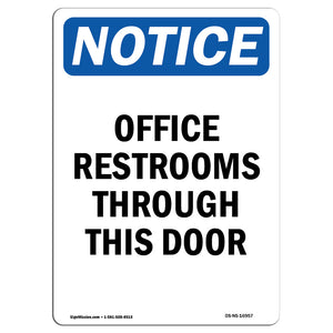 Offices Restrooms Through This Door