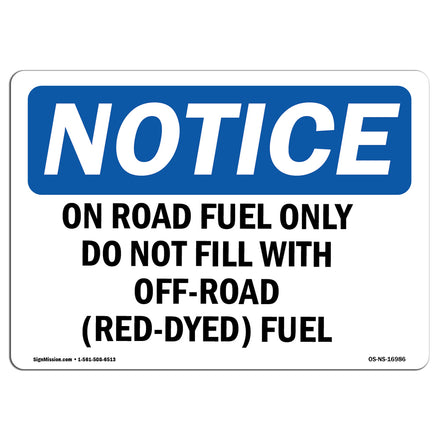 On Road Fuel Only Do Not Fill