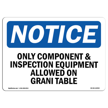 Only Component And Inspection Equipment Allowed