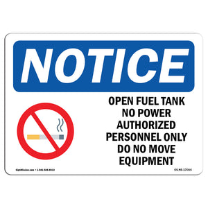 Open Fuel Tank No Power Authorized