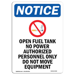 Open Fuel Tank No Power Authorized