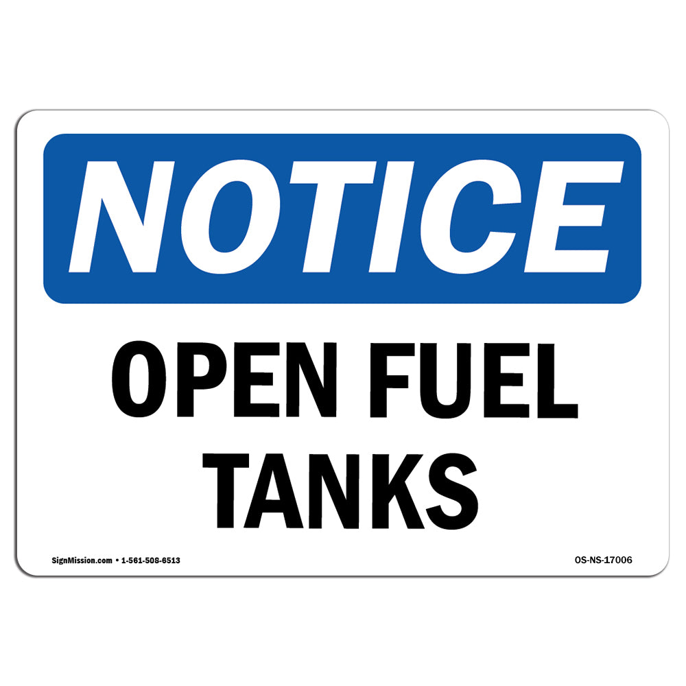 Open Fuel Tanks