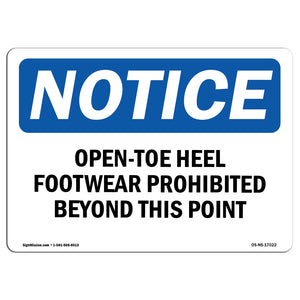 Open-Toe Heel Footwear Prohibited Beyond