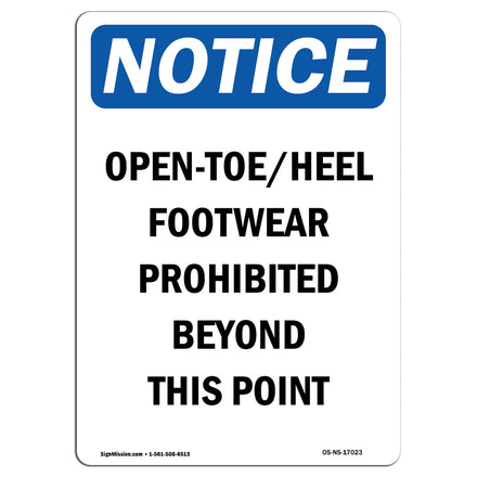 Open-Toe Heel Footwear Prohibited Beyond