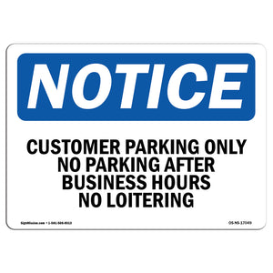 OSHA No Loitering Sign