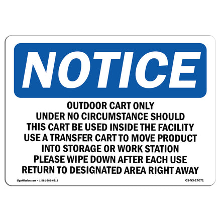 Outdoor Cart Only Under No Circumstances