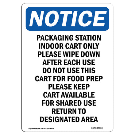 Packaging Station Indoor Cart Only Please