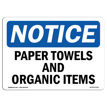 Paper Towels And Organic Items