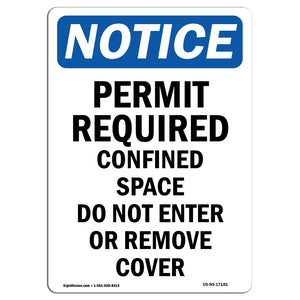 Permit Required Confined Space Do Not Enter Sign