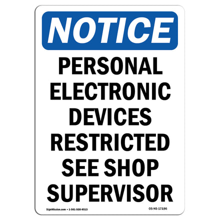 Personal Electronic Devices Restricted See