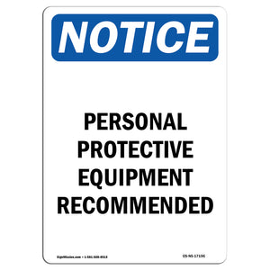 Personal Protective Equipment Recommended