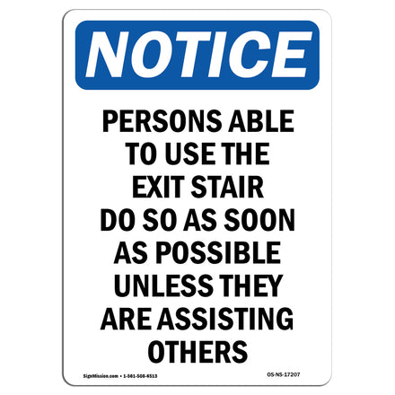 Persons Able To Use The Exit Stair Do So