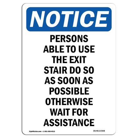 Persons Able To Use The Exit Stair Do So