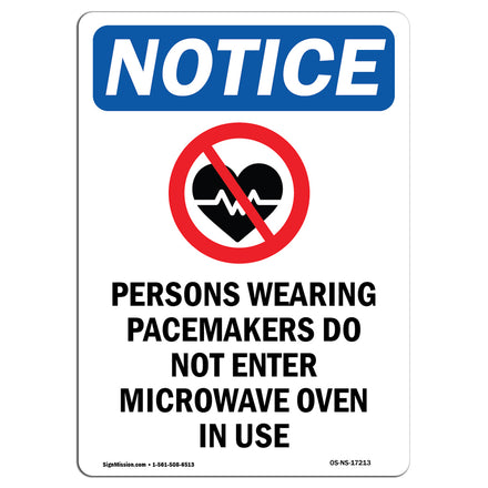 NOTICE Pacemakers Do Not Enter Microwave Oven