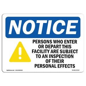 Persons Who Enter Or Depart