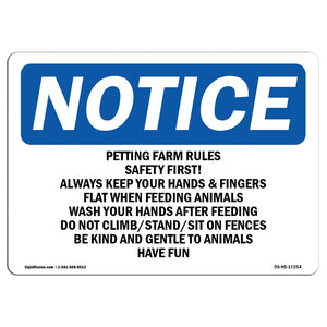 Petting Farm Rules Safety First Always