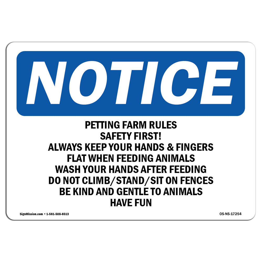 Petting Farm Rules Safety First Always