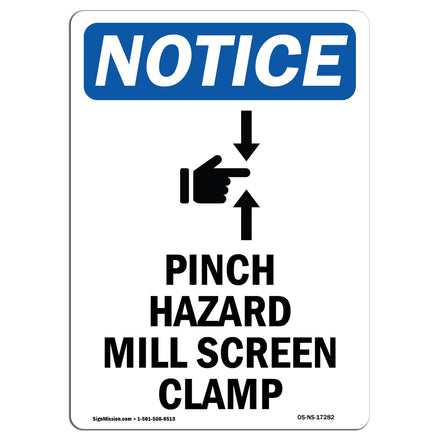 Pinch Hazard Mill Screen Clamp