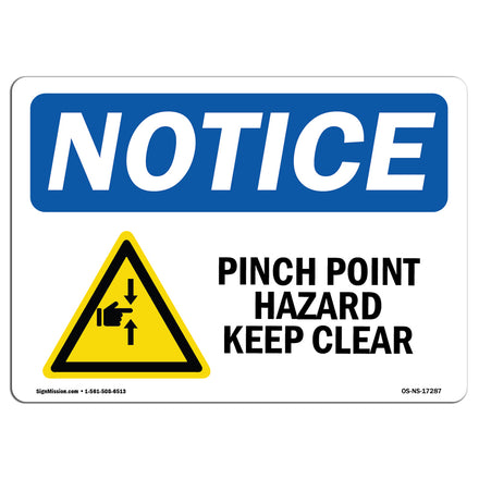 Pinch Point Hazard Keep Clear