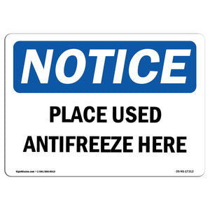 Place Used Antifreeze Here