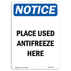 Place Used Antifreeze Here