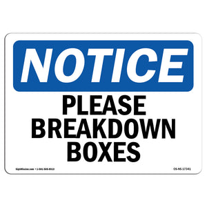 Please Breakdown Boxes