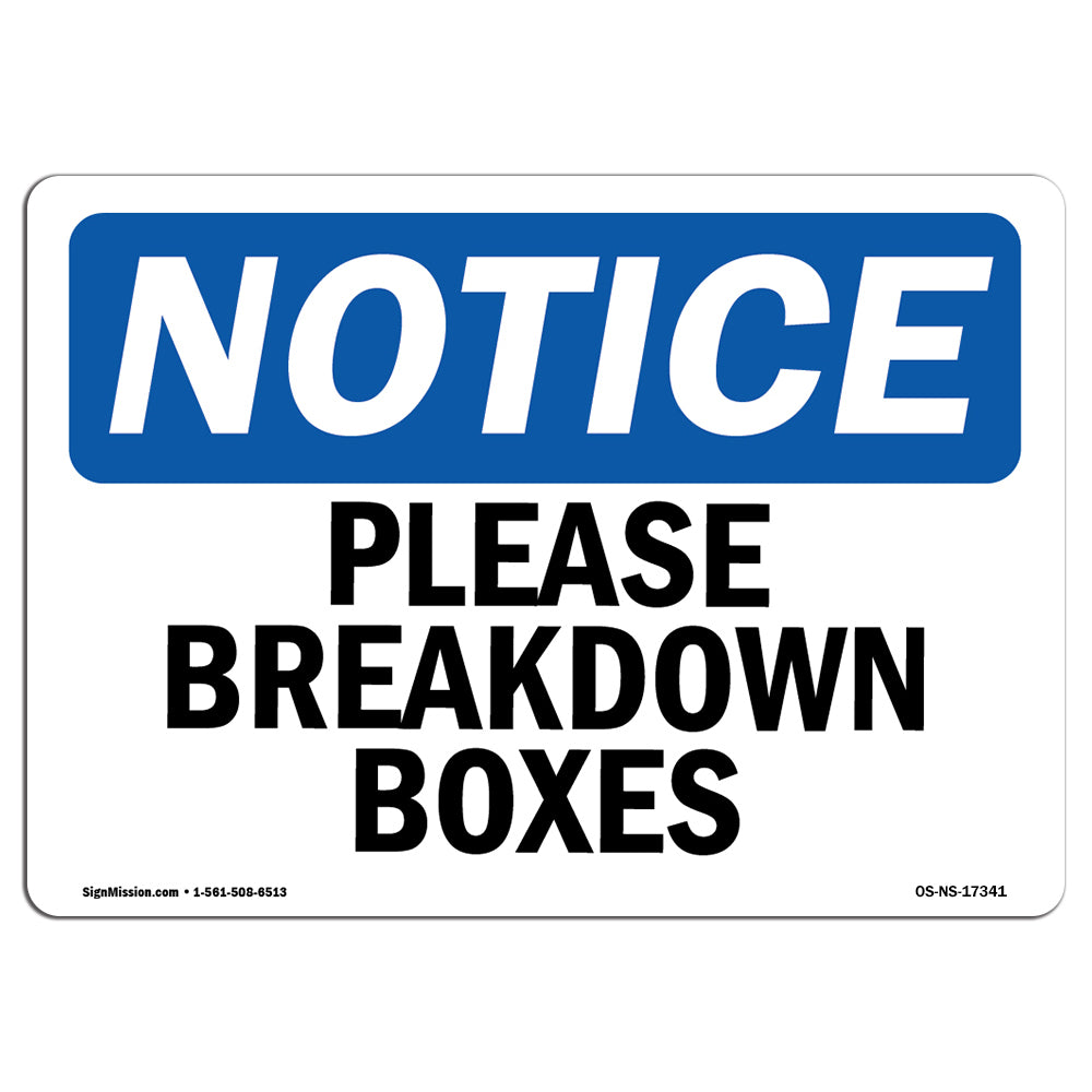 Please Breakdown Boxes