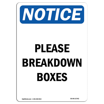 Please Breakdown Boxes