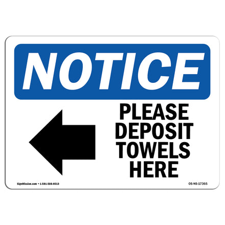 Please Deposit Towels Here [Left