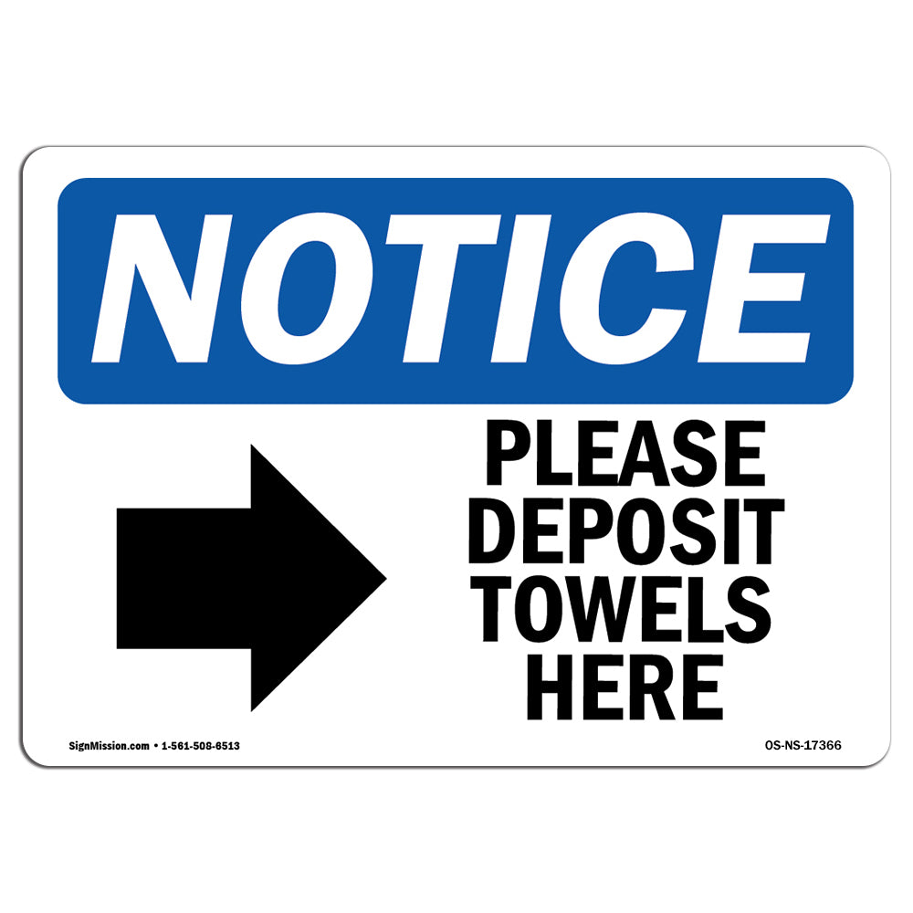 Please Deposit Towels Here [Right