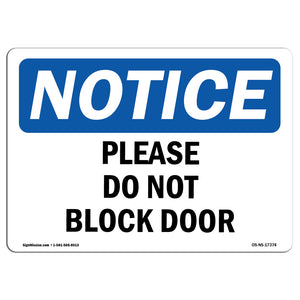 Please Do Not Block Door