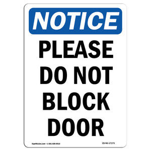 Please Do Not Block Door