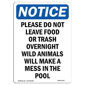 Please Do Not Leave Food Or Trash Overnight