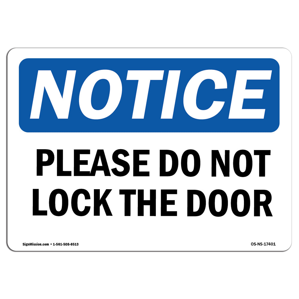 Please Do Not Lock The Door