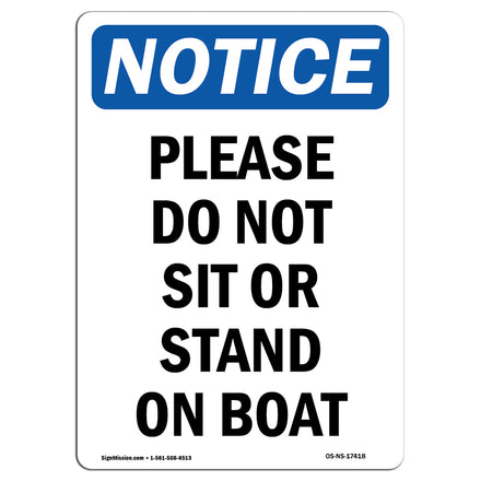 Please Do Not Sit Or Stand On Boat