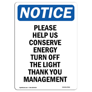 Please Help Us Conserve Energy