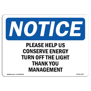 Please Help Us Conserve Energy