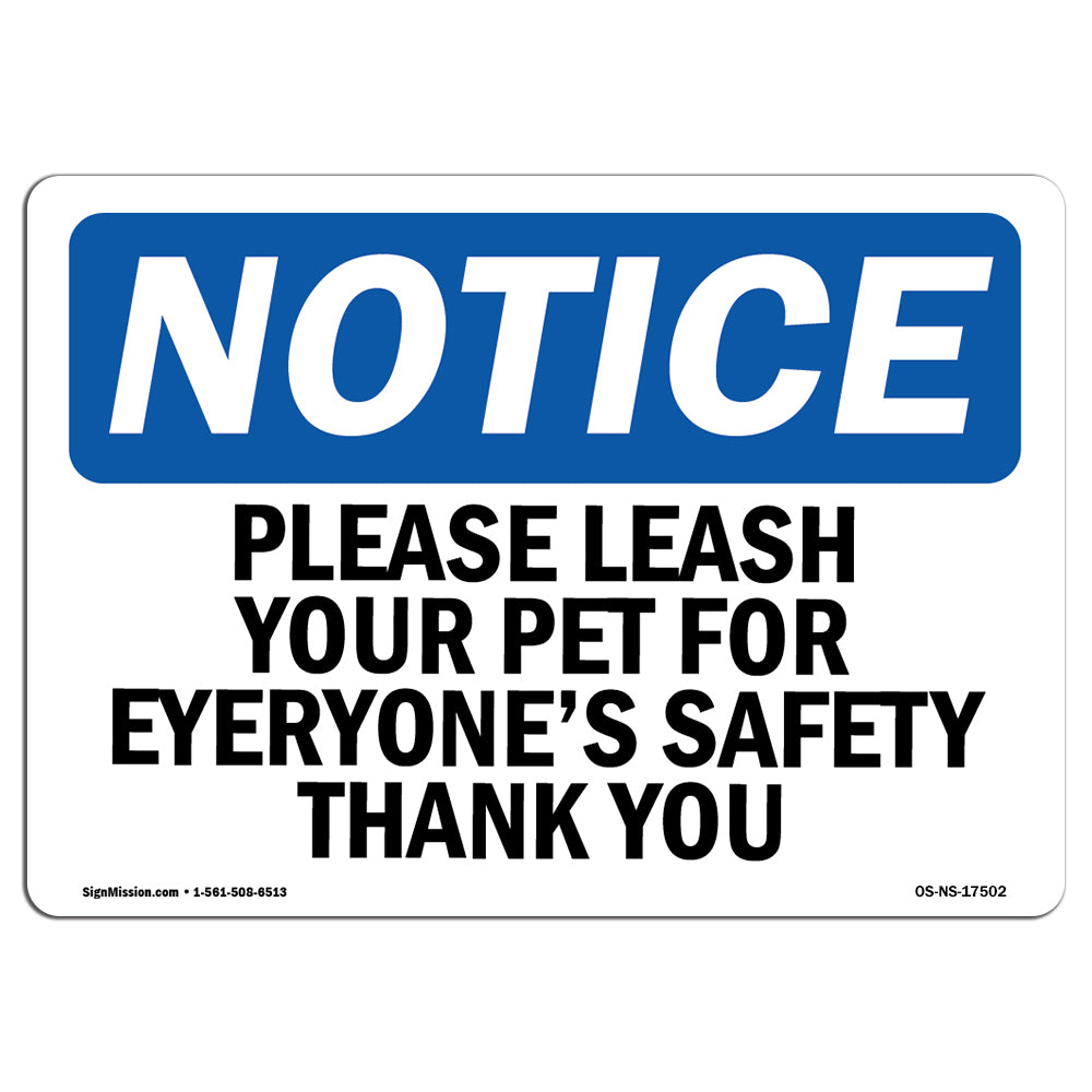 Please Leash Your Pet For Everyone's Safety