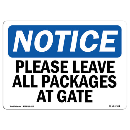 Please Leave All Packages At Gate