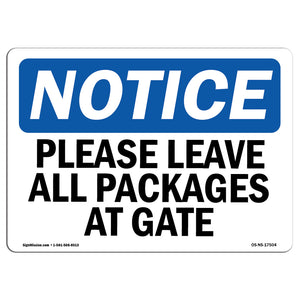 Please Leave All Packages At Gate