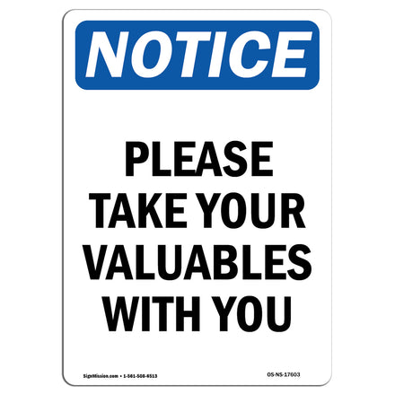 Please Take Your Valuables With You