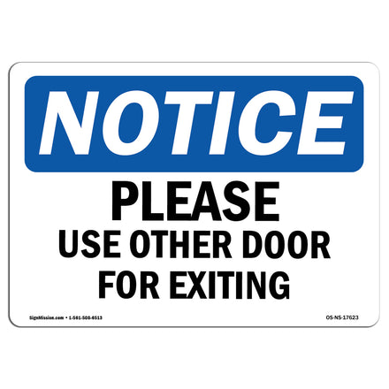 Please Use Other Door For Exiting